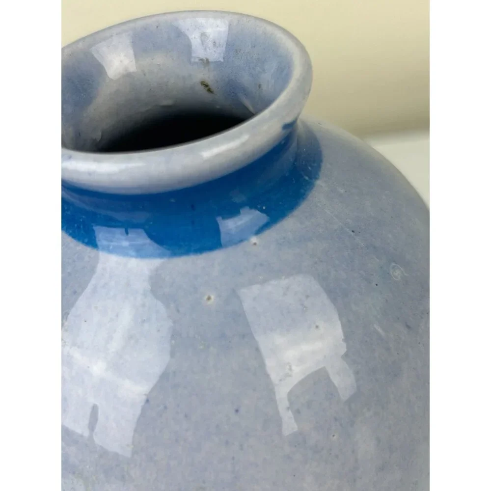 Tonala Made in Mexico Blue Bird Pottery Vase Home Decor Hand Painted 6.25" - Picture 4 of 14